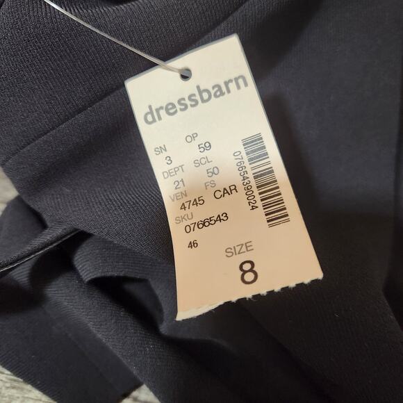 NWT Jones Studio Black Sleeveless Belted Straight Pencil Dress Women's 8 - Picture 5 of 10